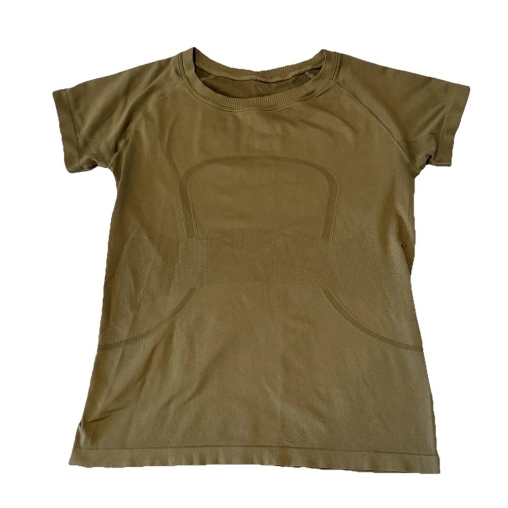 Lululemon Shirt Womens Small Green Swiftly Tech Short Sleeve Seamless Athletic